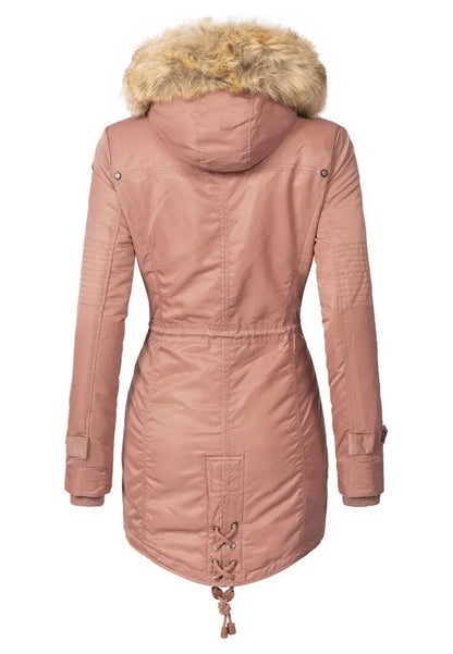 Women's padded parka coat black