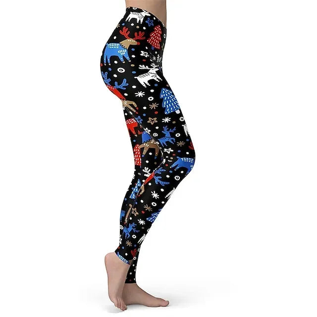 Santa Claus Leggings Jogger Pants Women's Christmas Christmas Christmas Eve Adults' Christmas New Year Eve Polyester Lycra Spandex Pants