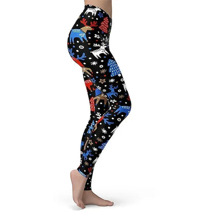 Santa Claus Leggings Jogger Pants Women's Christmas Christmas Christmas Eve Adults' Christmas New Year Eve Polyester Lycra Spandex Pants