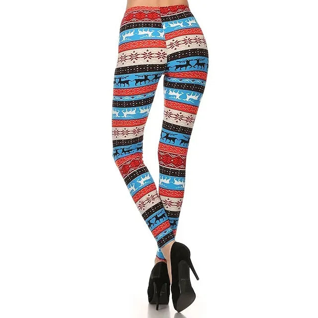 Santa Claus Leggings Jogger Pants Women's Christmas Christmas Christmas Eve Adults' Christmas New Year Eve Polyester Lycra Spandex Pants