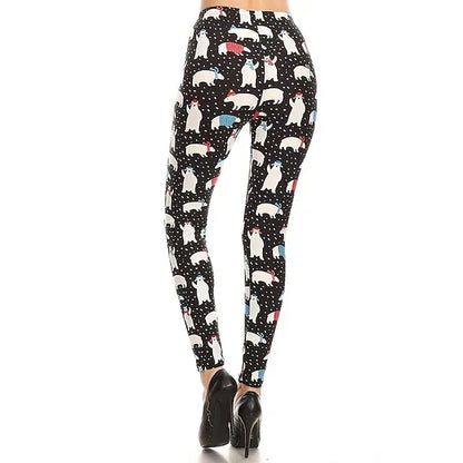 Santa Claus Leggings Jogger Pants Women's Christmas Christmas Christmas Eve Adults' Christmas New Year Eve Polyester Lycra Spandex Pants