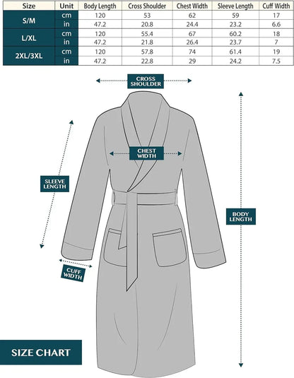 Premium Womens Plush Soft Robe Fluffy, Warm, Fleece Sherpa Shaggy Bathrobe