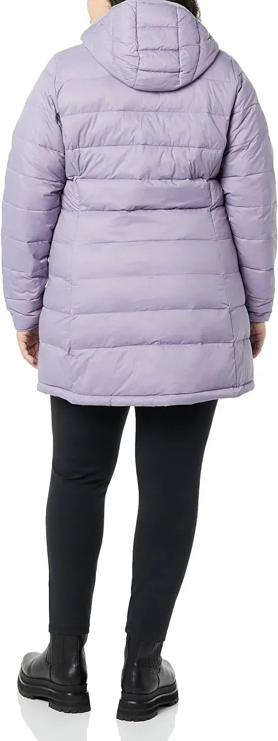 Women's Lightweight Water-Resistant Hooded Puffer Coat (Available in Plus Size)