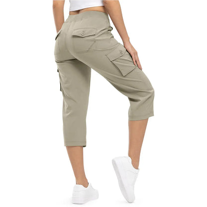 🌿🌿Womens Lightweight Capris Hiking Pants 6 Pockets Quick Dry Cargo Outdoor Trip Loose Shorts COMFY  MOMS OVER 30
