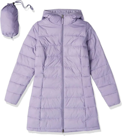 Women's Lightweight Water-Resistant Hooded Puffer Coat (Available in Plus Size)