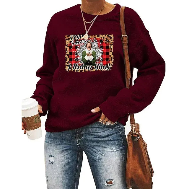 Christmas Ugly Christmas Sweater / Sweatshirt Hoodie Pullover Print Graphic Hoodie For Men's Women's Unisex Adults' Hot Stamping 100% Polyester Party Festival