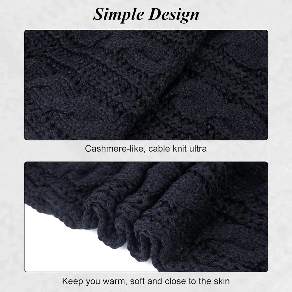 Women And Mens Winter Thick Cable Knit Wrap Chunky Long Warm Scarf