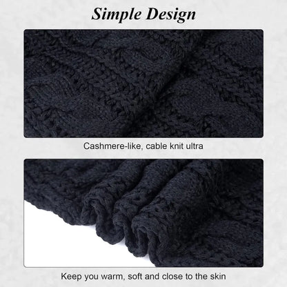 Women And Mens Winter Thick Cable Knit Wrap Chunky Long Warm Scarf