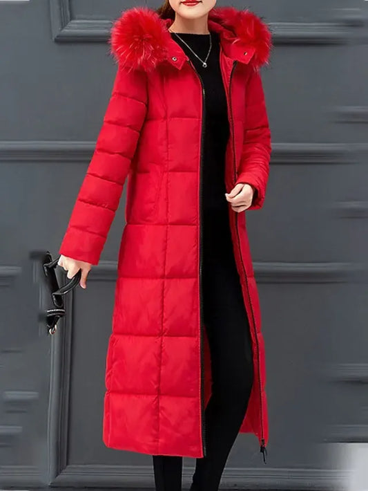 Women's Parka windbreaker hooded jacket casual full zipper pocket