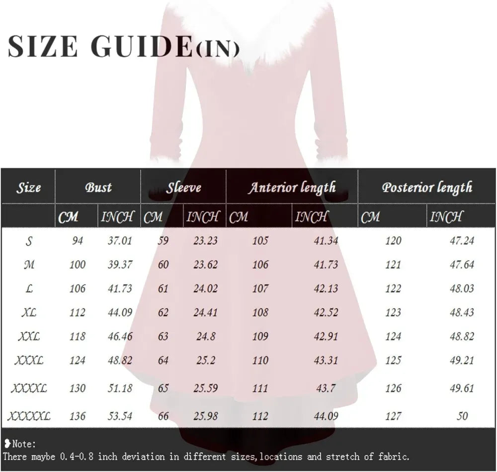 Womens Christmas Dress Fuzzy Mrs Claus Christmas Holiday Xmas Cocktail Holiday Party Flare Dress
