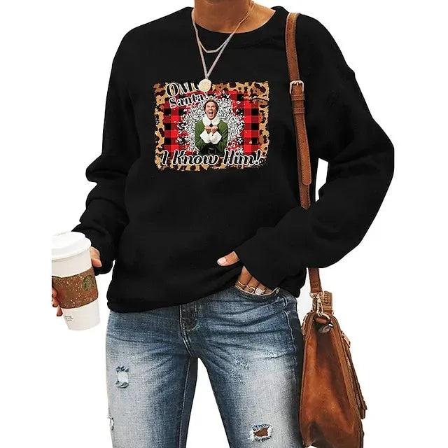 Christmas Ugly Christmas Sweater / Sweatshirt Hoodie Pullover Print Graphic Hoodie For Men's Women's Unisex Adults' Hot Stamping 100% Polyester Party Festival