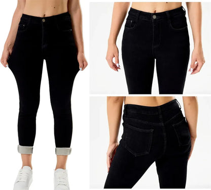 Women's Winter Fleece Lined Sherpa Thermal Skinny Pants Casual Warm Trousers