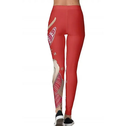 Santa Claus Leggings Jogger Pants Women's Christmas Christmas Christmas Eve Adults' Christmas New Year Eve Polyester Lycra Spandex Pants