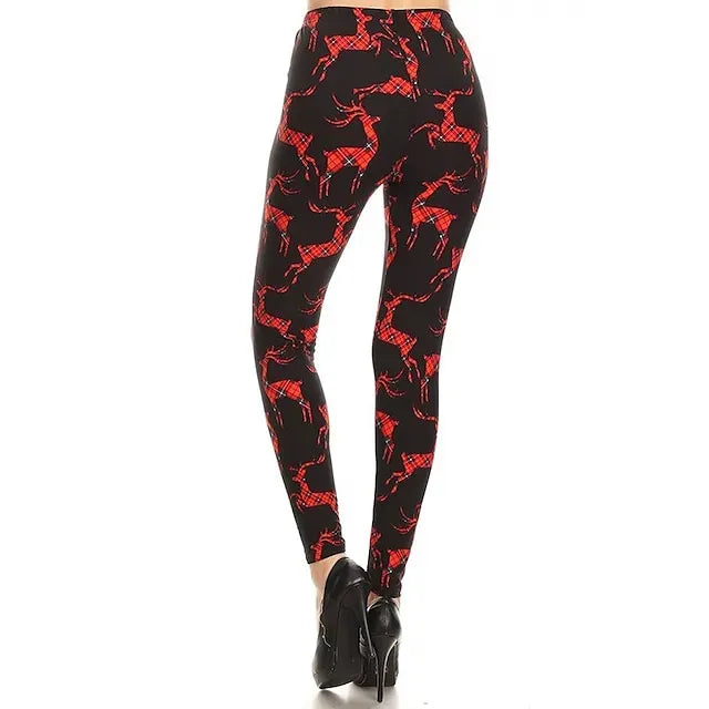 Santa Claus Leggings Jogger Pants Women's Christmas Christmas Christmas Eve Adults' Christmas New Year Eve Polyester Lycra Spandex Pants