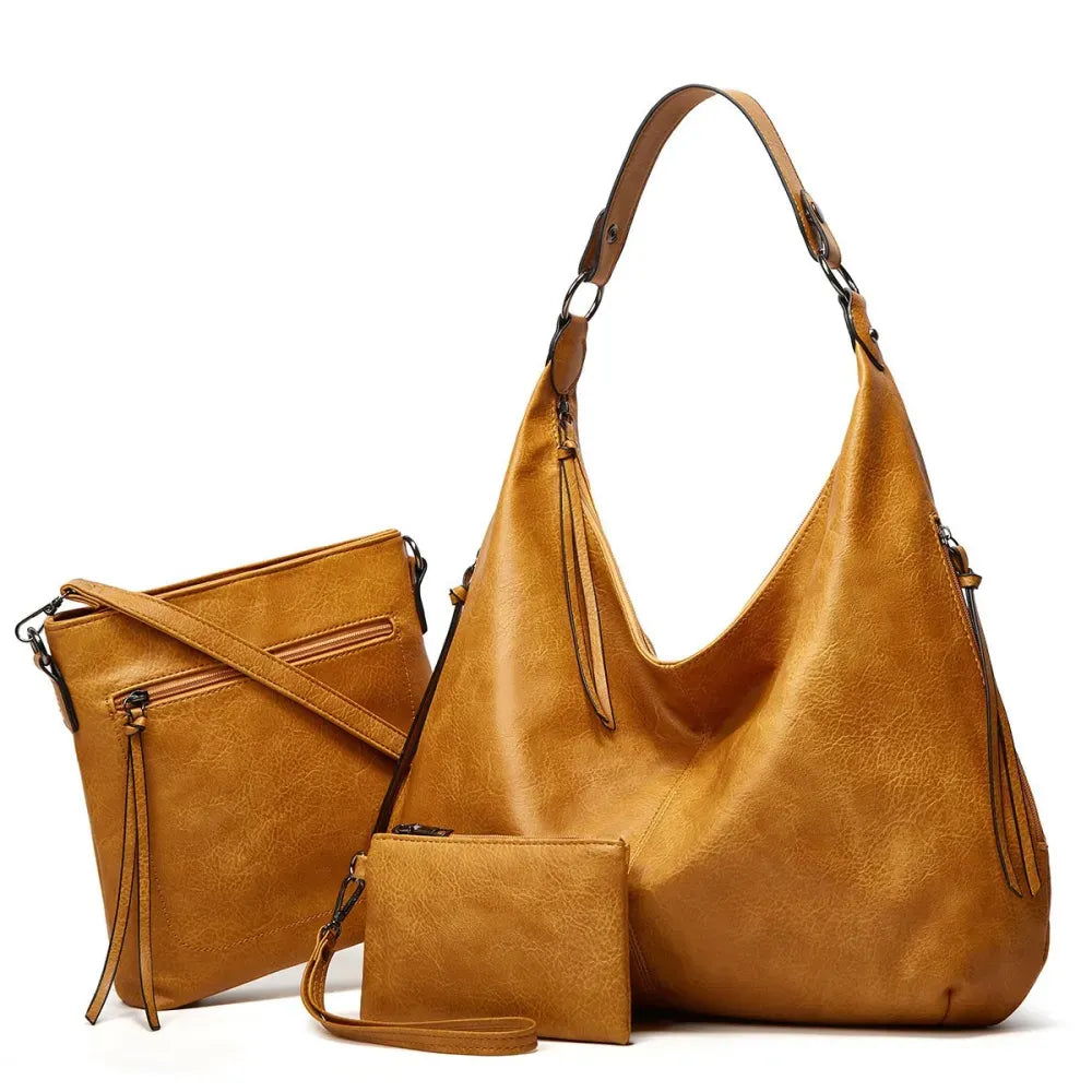 Women's Three-in-one Leather Bag