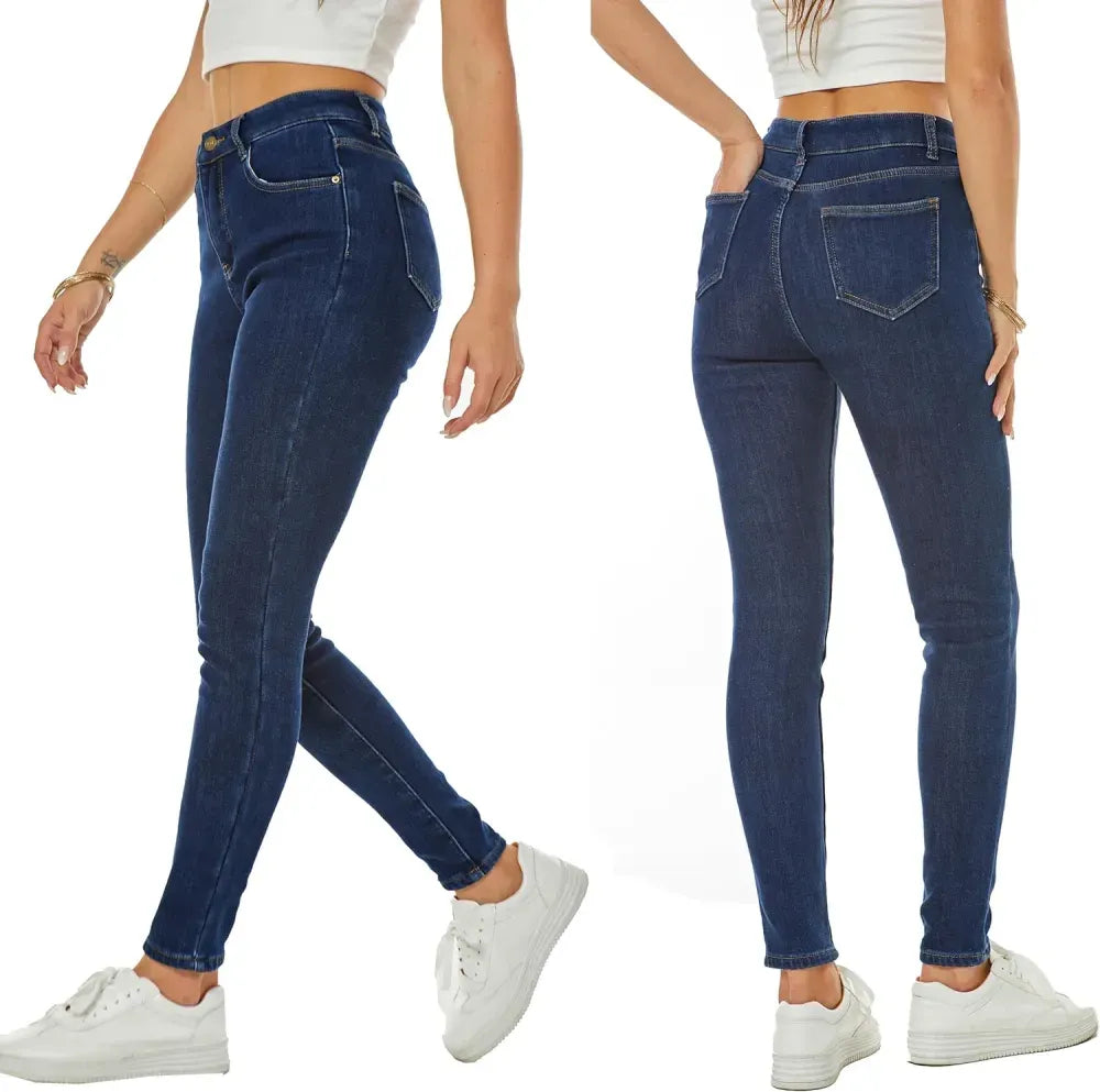 Women's Winter Fleece Lined Sherpa Thermal Skinny Pants Casual Warm Trousers