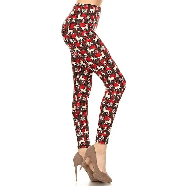 Santa Claus Leggings Jogger Pants Women's Christmas Christmas Christmas Eve Adults' Christmas New Year Eve Polyester Lycra Spandex Pants