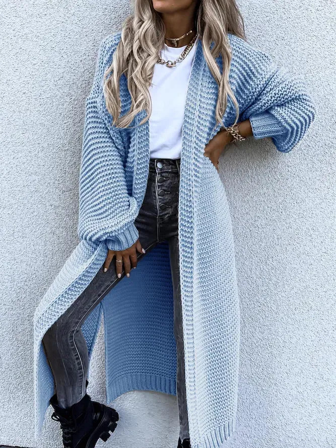 Casual Loose Plain Sweater Cardigan Coat