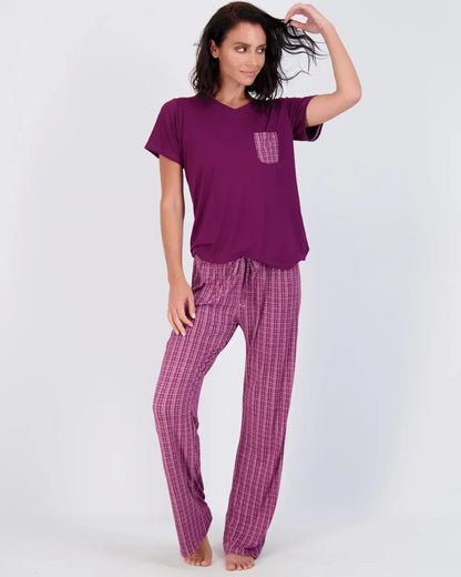 2 Pack: Women’s Pajama Set Super-Soft Short & Long Sleeve Top With Pants (Available In Plus Size)