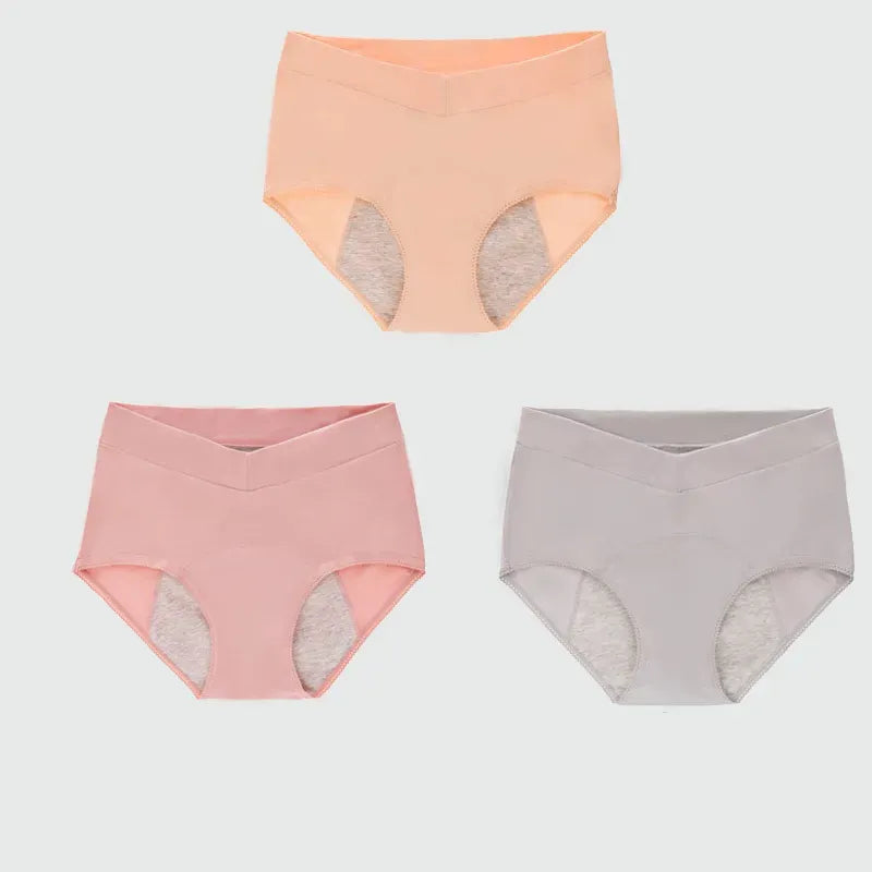 Plus Size V High Waist 100% Cotton Menstrual Panties