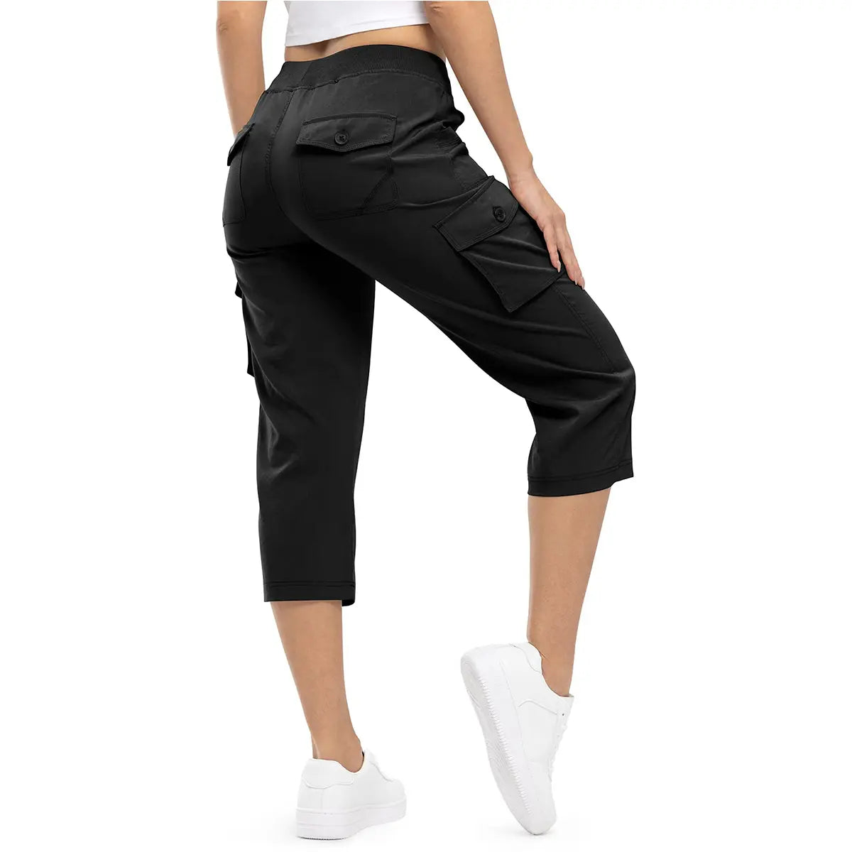 🌿🌿Womens Lightweight Capris Hiking Pants 6 Pockets Quick Dry Cargo Outdoor Trip Loose Shorts COMFY  MOMS OVER 30