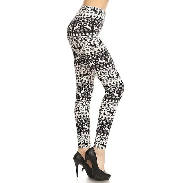 Santa Claus Leggings Jogger Pants Women's Christmas Christmas Christmas Eve Adults' Christmas New Year Eve Polyester Lycra Spandex Pants