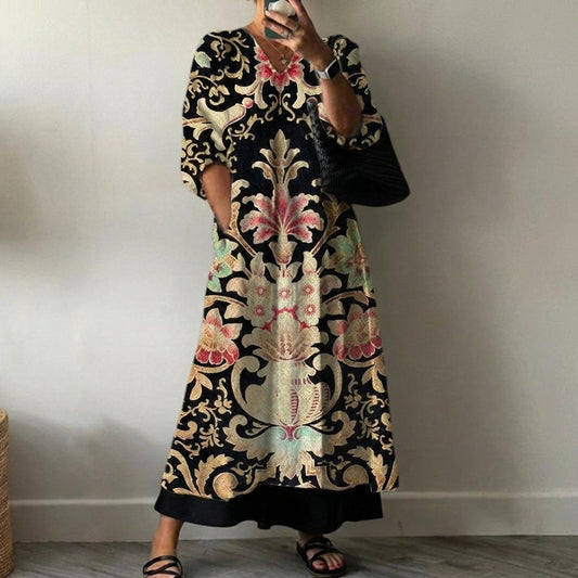 Elegant Dress with Evi Print