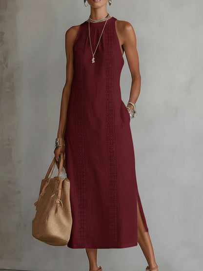 Jimena | Midi Dress With a Mandarin Collar